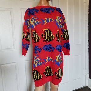 Betsey Johnson-inspired vintage fish sweater dress